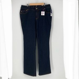New Lane Bryant Fit Genius Boot Cut Jeans Dark Wash Womens Plus Size 18T Tall